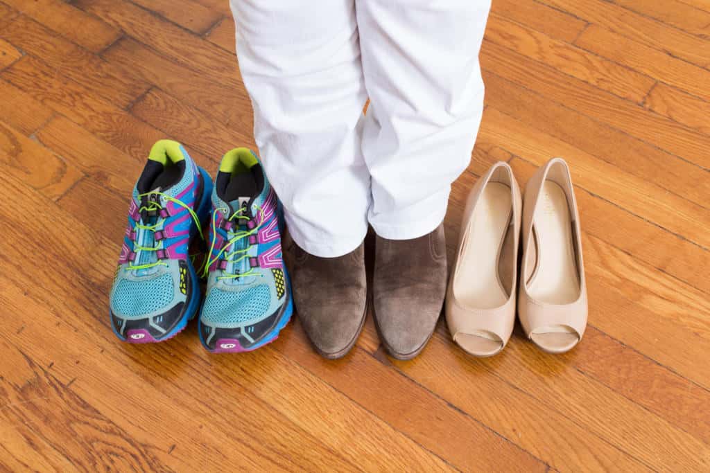 Take as few shoes as possible when traveling.